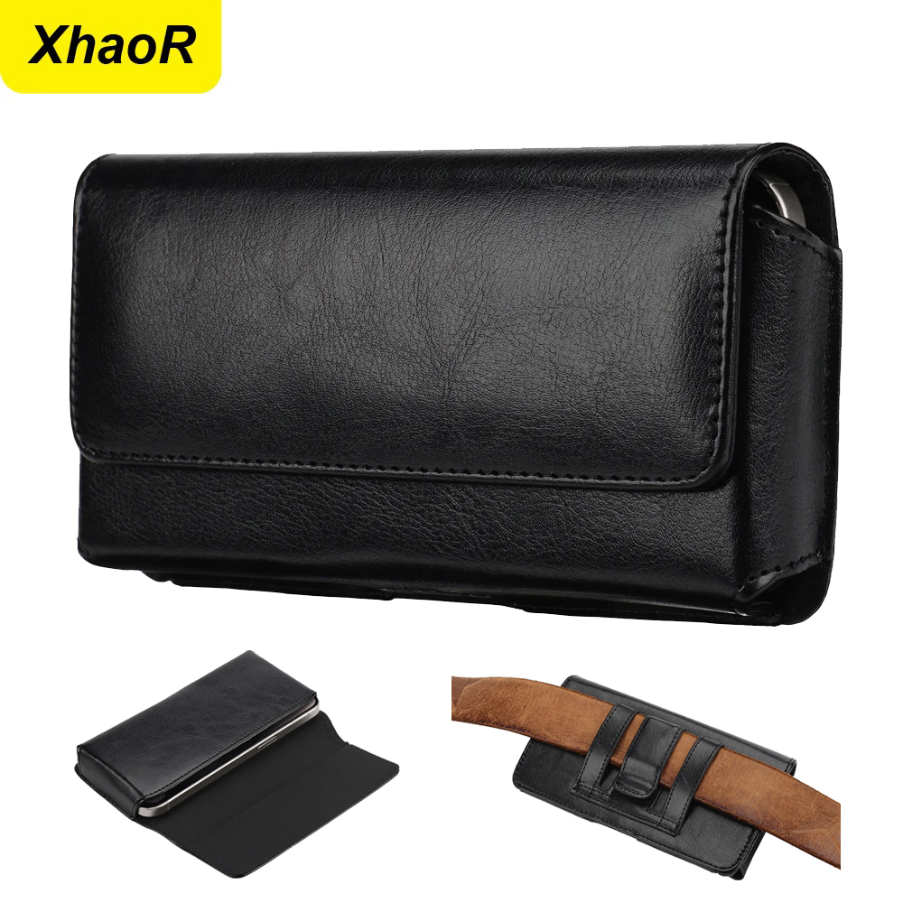 Phone Accessories Pouch - Étui universel en cuir avec clip