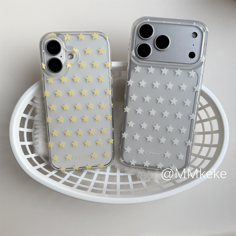 Yellow Phone Accessories - Coque de téléphone coréenne Ins étoiles