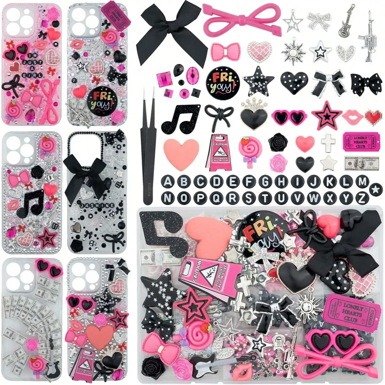 Phone Accessories Kit - Kit de 1050 breloques pour coques
