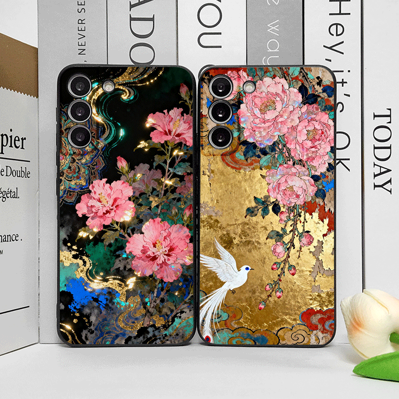 Oppo Reno 12 - Coque Souple Rétro Fleur Hibiscus Peinture