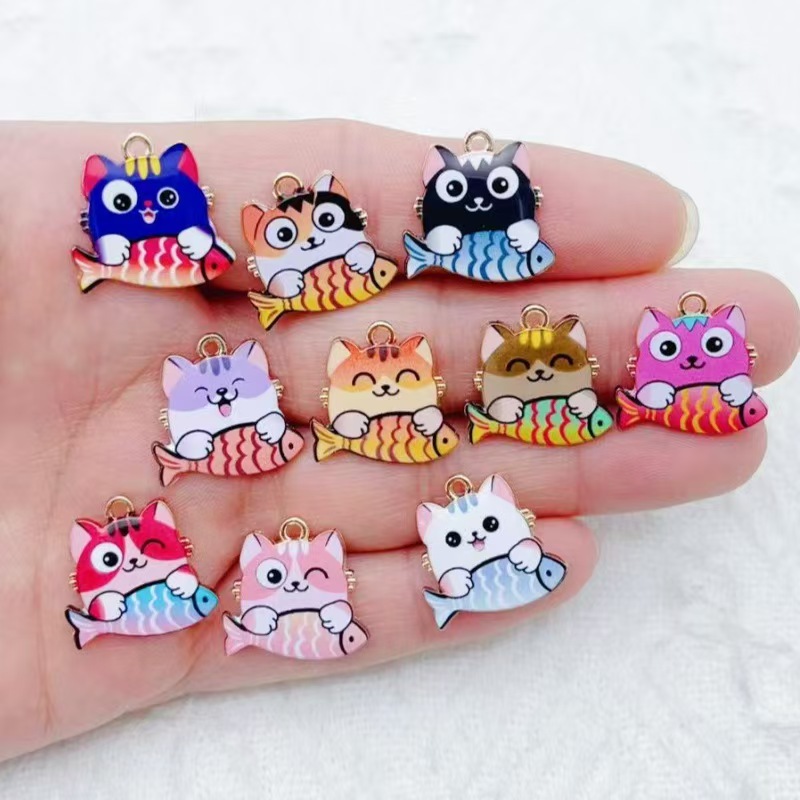 Phone Accessories - 10 pièces de pendentifs animaux en